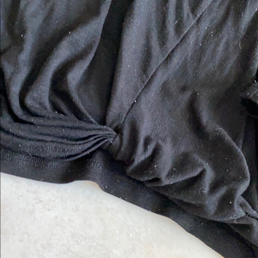 Ideology black womens top with side knot - Picture 2 of 3